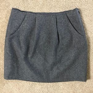 JCrew Grey Wool Tweed Skirt